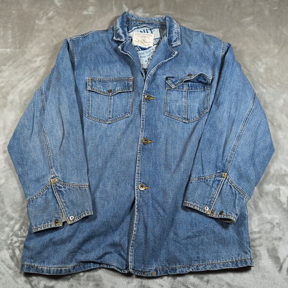 G-Unit Other - Vintage G Unit Denim Shirt Men XXL Blue Button Up Shacket Heavyweight Hiphop Y2K